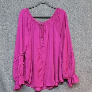 GiGio Plus Purple Blouse Top Womens Size 1X